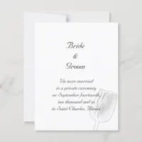 Tulip Sketch Marriage / Elopement Announcement