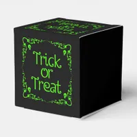 Slime Green Trick or Treat Favor Boxes