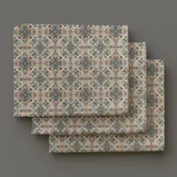 boho-chic tile-like pattern vintage aesthetic  fabric
