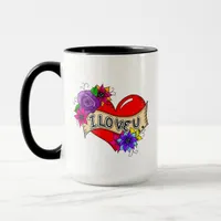 I Love You | Street Art Urban Heart  Personalized  Mug