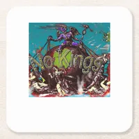 No Kings Classic Modern Minimal Style Square Paper Coaster