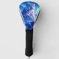 Stunning Snow Leopard on Mountain Rock Golf Head Cover