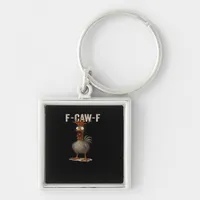 F-Caw-F Chicken Retro Classic Keychain