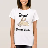 Read Banned Books Adorable Rabbit T-Shirt