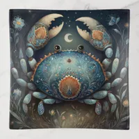 Cancer Crab Zodiac Astrology Mystical Birthday Trinket Tray