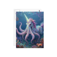 Adorable Unicorn Octopus Hybrid Postcard