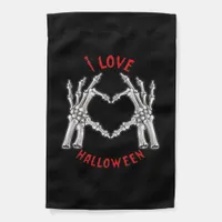 Halloween Skeletal Hands Heart Funny Saying  Garden Flag