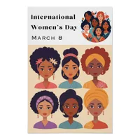 International Women's Day March 8th Celebration Poster