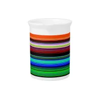 Thin Colorful Stripes - 1 Beverage Pitcher