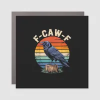 F-Caw-F Raven Moon Gothic Halloween Crow Bird Love Car Magnet