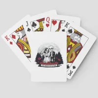 Horror Valentines Day Skeleton Couple Till Death D Poker Cards