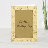 Distressed and Elegant Wedding Day Card
