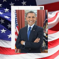 President Barack Obama 2nd Term Official Portrait Postcard