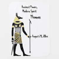 Golden Pharaoh’s Blessing: Ancient Egyptian Art Baby Blanket