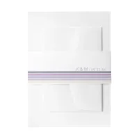 Refined Lines Geometric Wedding Violet ID983 Invitation Belly Band