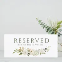 Wedding Hanging Reserved Card Greenery Gold