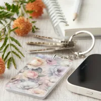 Elegant Rose Blossoms Keychain