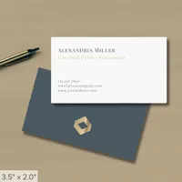 Modern Minimalist Accounting Professional Business Card