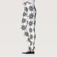 Mandala Black and White Leggings