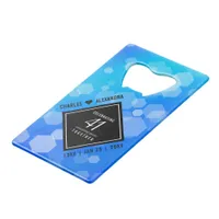 Elegant 41st Blue Topaz Wedding Anniversary Credit Card Bottle Opener
