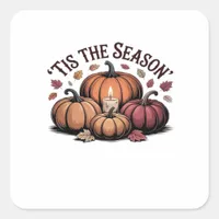 Tis The Season Football Square Sticker