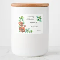 Sublime Watercolor Red Poppies in Vintage Style Food Label