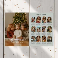Year in Review 12 Photo Family Holiday Card