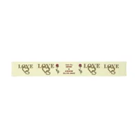 Romantic Interlocking Hearts & Red Rose Invitation Belly Band