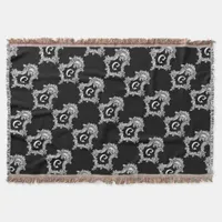 G Monogram Initial Throw Blanket