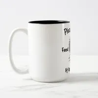 Two-Tone Mug Chaotic Prickly Porcupine Design