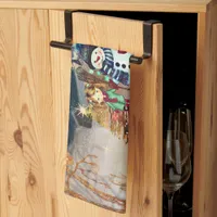 Cute Animals, Kids Christmas blue Kitchen Towel