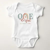 Boho Rainbow Onederful Birthday Girl Baby Bodysuit