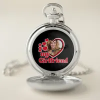 I Love My Girlfriend Custom Pocket Watch
