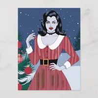 Vampire Woman Christmas Postcard