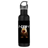 F-Caw-F Funny F-Caw-F Gear Retro Classic Stainless Steel Water Bottle