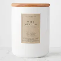 Rustic Brown Simple Elegant Minimal Candle Label