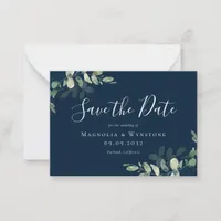 BUDGET Eucalyptus Watercolor Wedding Save The Date Note Card