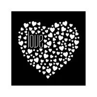 Hearts Full of Hearts Love White Rubber Stamp