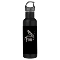 F-Caw-F Crow Pun Funny Bird Cawing Grunge Back Tri Stainless Steel Water Bottle