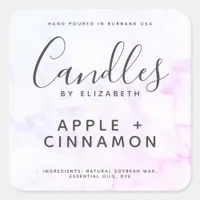 Elegant Marble Soy Candle Label