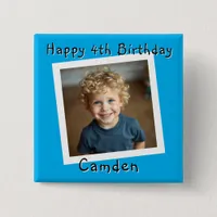 Happy Birthday Personalized Photo Button