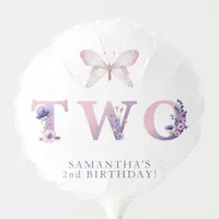 Wildflower Second Birthday Party Balloon