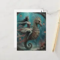 Dark Fantasy Ballerina Mermaid Postcard