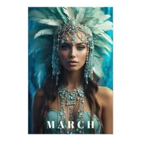 *~* Boho MARCH  AP53  AQUAMARINE Headdress Photo Print
