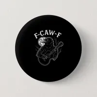 F Caw F Funny Crow Guitar Halloween Vintage Style Button