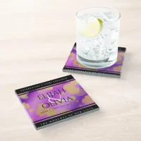 6th 33rd 47th 48th Amethyst Wedding Anniversary Glass Coaster