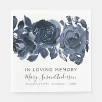 In Loving Memory Floral Funeral Memorial Wake Napkins