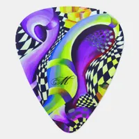 80`s Retro Geometric Pattern Guitar Pick