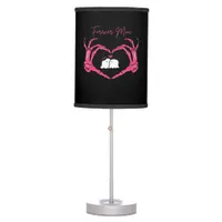 Mine Valentines Day Classic Skeleton Hands Hearts  Table Lamp