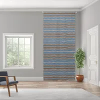 Southwest Blue & Brown Geometric Pattern Curtains